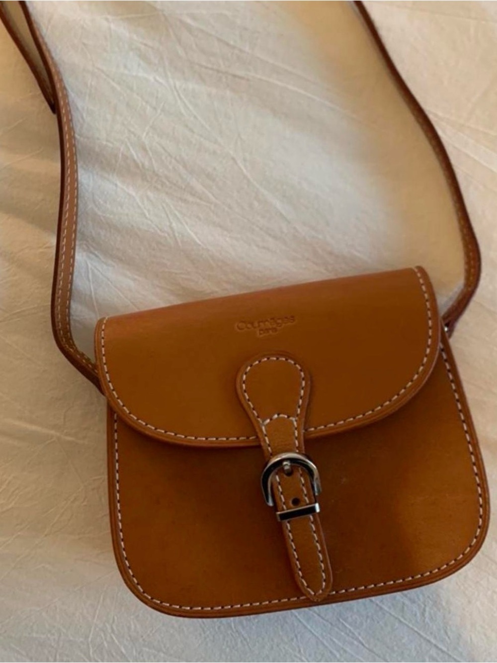 Vintage Courreges Mini Leather Crossbody Bag